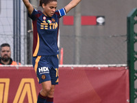 Manuela Giugliano of A.S. Roma Femminile celebrates Giada Greggi's goal for A.S. Roma Femminile, making the score 1-0, during the 9th day of...