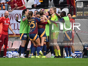 Giada Greggi of A.S. Roma Femminile celebrates after scoring the goal of 1-0 during the 9th day of the Serie A Femminile eBay Championship b...