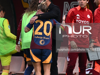 Giada Greggi of A.S. Roma Femminile celebrates after scoring the goal of 1-0 during the 9th day of the Serie A Femminile eBay Championship b...