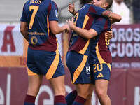 Giada Greggi of A.S. Roma Femminile celebrates after scoring the goal of 1-0 during the 9th day of the Serie A Femminile eBay Championship b...