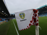 Remembrance corner flags are at Elland Road before the Sky Bet Championship match between Leeds United and Queens Park Rangers in Leeds, Uni...