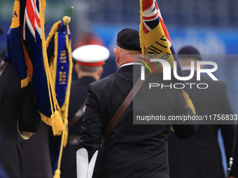 The Royal British Legion rehearses remembrance commemorations before the Sky Bet Championship match between Leeds United and Queens Park Ran...