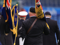 The Royal British Legion rehearses remembrance commemorations before the Sky Bet Championship match between Leeds United and Queens Park Ran...