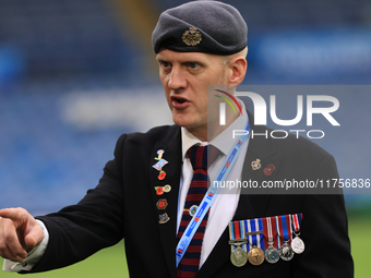 The Royal British Legion rehearses remembrance commemorations before the Sky Bet Championship match between Leeds United and Queens Park Ran...