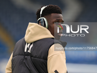 Willy Gnonto (Leeds United) wears Black Panther headphones before the Sky Bet Championship match between Leeds United and Queens Park Ranger...