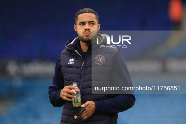 Jonathan Varane (QPR) stands before the Sky Bet Championship match between Leeds United and Queens Park Rangers at Elland Road in Leeds, Eng...