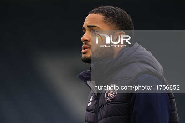 Jonathan Varane (QPR) stands before the Sky Bet Championship match between Leeds United and Queens Park Rangers at Elland Road in Leeds, Eng...