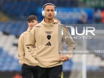 Mateo Joseph (Leeds United) stands before the Sky Bet Championship match between Leeds United and Queens Park Rangers at Elland Road in Leed...