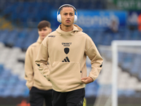 Mateo Joseph (Leeds United) stands before the Sky Bet Championship match between Leeds United and Queens Park Rangers at Elland Road in Leed...