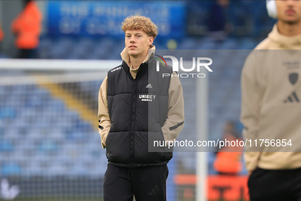 Sam Chambers (Leeds United) stands before the Sky Bet Championship match between Leeds United and Queens Park Rangers at Elland Road in Leed...