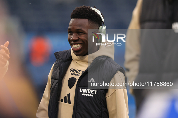 Wilfried Gnonto (Leeds United) wears Black Panther headphones before the Sky Bet Championship match between Leeds United and Queens Park Ran...