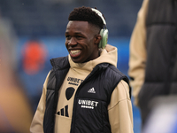 Wilfried Gnonto (Leeds United) wears Black Panther headphones before the Sky Bet Championship match between Leeds United and Queens Park Ran...