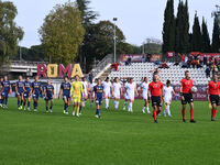 On November 9, 2024, in Rome, Italy, A.S. Roma plays against A.C.F. Fiorentina Femminile during the 9th day of the Serie A Femminile eBay Ch...