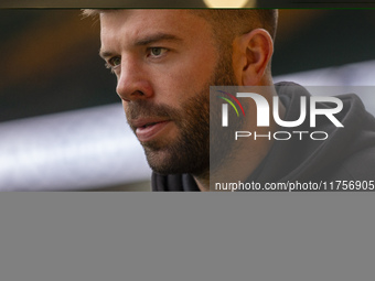 Grant Hanley of Norwich City arrives prior to the Sky Bet Championship match between Norwich City and Bristol City at Carrow Road in Norwich...