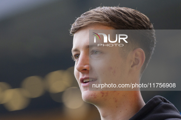 Kellen Fisher of Norwich City arrives before the Sky Bet Championship match between Norwich City and Bristol City at Carrow Road in Norwich,...