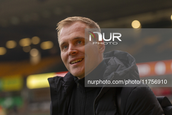 Norwich City Manager, Johannes Hoff Thorup, arrives prior to the Sky Bet Championship match between Norwich City and Bristol City at Carrow...