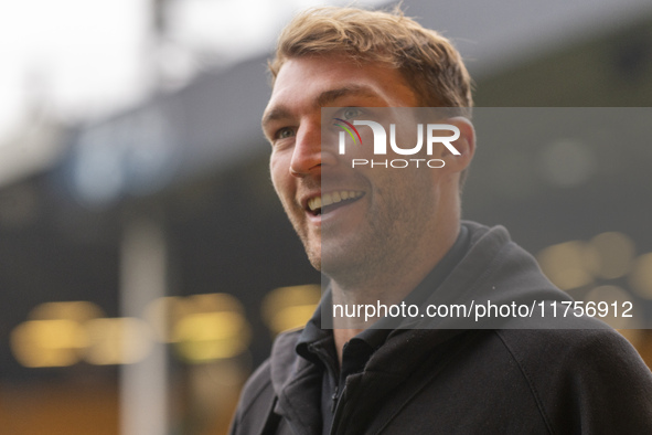 Jack Stacey of Norwich City arrives before the Sky Bet Championship match between Norwich City and Bristol City at Carrow Road in Norwich, E...