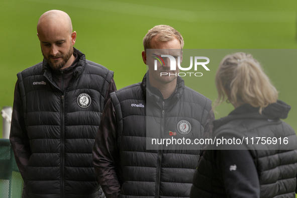 Bristol City Manager, Liam Manning, arrives before the Sky Bet Championship match between Norwich City and Bristol City at Carrow Road in No...