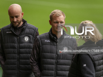 Bristol City Manager, Liam Manning, arrives before the Sky Bet Championship match between Norwich City and Bristol City at Carrow Road in No...