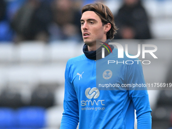 Goalkeeper Nicholas Bilokapic of Peterborough warms up during the Sky Bet League 1 match between Peterborough and Cambridge United at London...