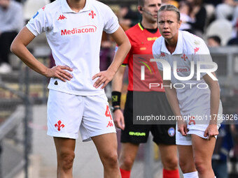 Agnese Bonfantini of A.C.F Fiorentina and Alexandra Johannsdottir of A.C.F Fiorentina participate in the 9th day of the Serie A Femminile eB...