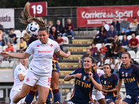 Frederikke Thogersen of A.S. Roma Femminile and Emma Snerle of A.C.F Fiorentina participate in the 9th day of the Serie A Femminile eBay Cha...