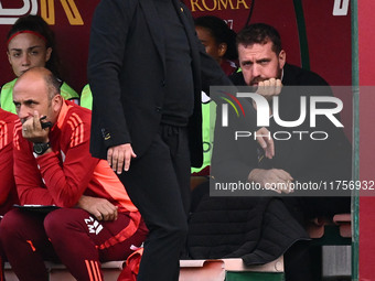 Alessandro Spugna coaches A.S. Roma Femminile during the 9th day of the Serie A Femminile eBay Championship between A.S. Roma and A.C.F. Fio...