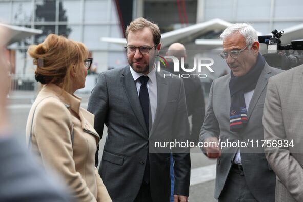 France's Minister for the Economy, Finance and Industry, Antoine Armand, attends the ''Made in France'' (MIF Expo) fair at Parc des Expositi...