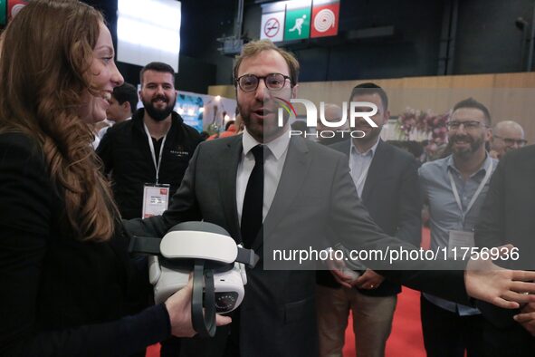 France's Minister for the Economy, Finance and Industry, Antoine Armand, attends the ''Made in France'' (MIF Expo) fair at Parc des Expositi...