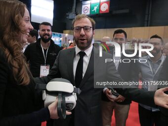 France's Minister for the Economy, Finance and Industry, Antoine Armand, attends the ''Made in France'' (MIF Expo) fair at Parc des Expositi...