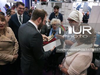 France's Minister for the Economy, Finance and Industry, Antoine Armand, attends the ''Made in France'' (MIF Expo) fair at Parc des Expositi...