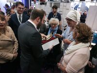 France's Minister for the Economy, Finance and Industry, Antoine Armand, attends the ''Made in France'' (MIF Expo) fair at Parc des Expositi...