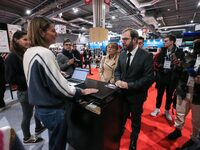 France's Minister for the Economy, Finance and Industry, Antoine Armand, attends the ''Made in France'' (MIF Expo) fair at Parc des Expositi...