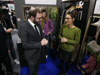 France's Minister for the Economy, Finance and Industry, Antoine Armand, visits the ''Sweet Home'' stand as he attends the ''Made in France'...