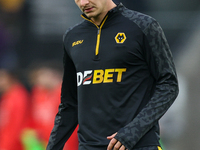 Alfie Pond of Wolves warms up during the Premier League match between Wolverhampton Wanderers and Southampton at Molineux in Wolverhampton,...