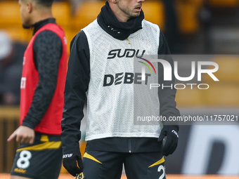 Pablo Sarabia of Wolves warms up during the Premier League match between Wolverhampton Wanderers and Southampton at Molineux in Wolverhampto...