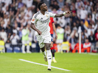 Vinicius Junior of Real Madrid CF celebrates his goal during the La Liga EA Sports 2024/25 football match between Real Madrid CF and CA Osas...