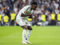 Vinicius Junior of Real Madrid CF celebrates his goal during the La Liga EA Sports 2024/25 football match between Real Madrid CF and CA Osas...