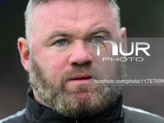 Wayne Rooney manages Plymouth Argyle during the Sky Bet Championship match between Derby County and Plymouth Argyle at Pride Park in Derby,...