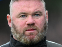 Wayne Rooney manages Plymouth Argyle during the Sky Bet Championship match between Derby County and Plymouth Argyle at Pride Park in Derby,...