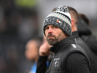 Derby manager Paul Warne looks on during the Sky Bet Championship match between Derby County and Plymouth Argyle at Pride Park in Derby, Eng...