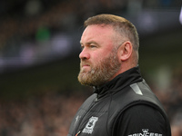 Wayne Rooney manages Plymouth Argyle during the Sky Bet Championship match between Derby County and Plymouth Argyle at Pride Park in Derby,...