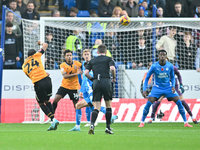 Jordan Cousins (24 Cambridge United) shoots over the bar early on during the Sky Bet League 1 match between Peterborough and Cambridge Unite...