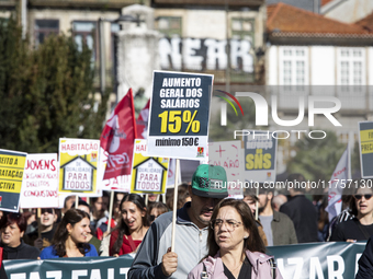 A workers' strike, called by the CGTP union unit, takes place in Porto and Lisbon, where workers demonstrate for better pensions, wages, and...