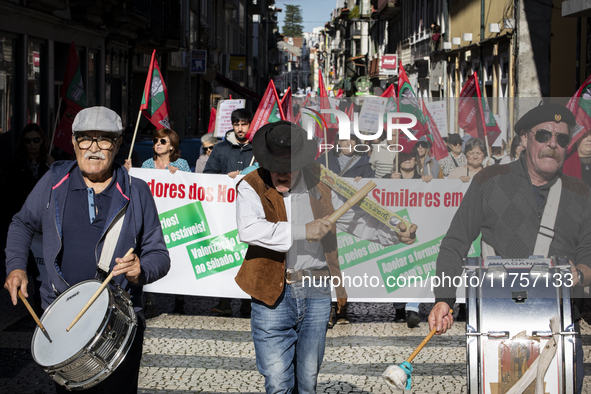 A workers' strike, called by the CGTP union unit, takes place in Porto and Lisbon, where workers demonstrate for better pensions, wages, and...