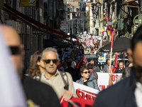 A workers' strike, called by the CGTP union unit, takes place in Porto and Lisbon, where workers demonstrate for better pensions, wages, and...