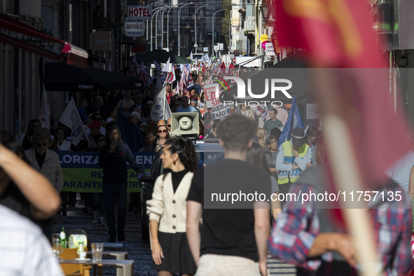 A workers' strike, called by the CGTP union unit, takes place in Porto and Lisbon, where workers demonstrate for better pensions, wages, and...