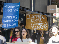 A workers' strike, called by the CGTP union unit, takes place in Porto and Lisbon, where workers demonstrate for better pensions, wages, and...