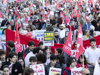 A workers' strike, called by the CGTP union unit, takes place in Porto and Lisbon, where workers demonstrate for better pensions, wages, and...