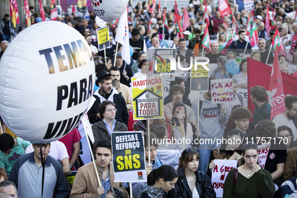 A workers' strike, called by the CGTP union unit, takes place in Porto and Lisbon, where workers demonstrate for better pensions, wages, and...